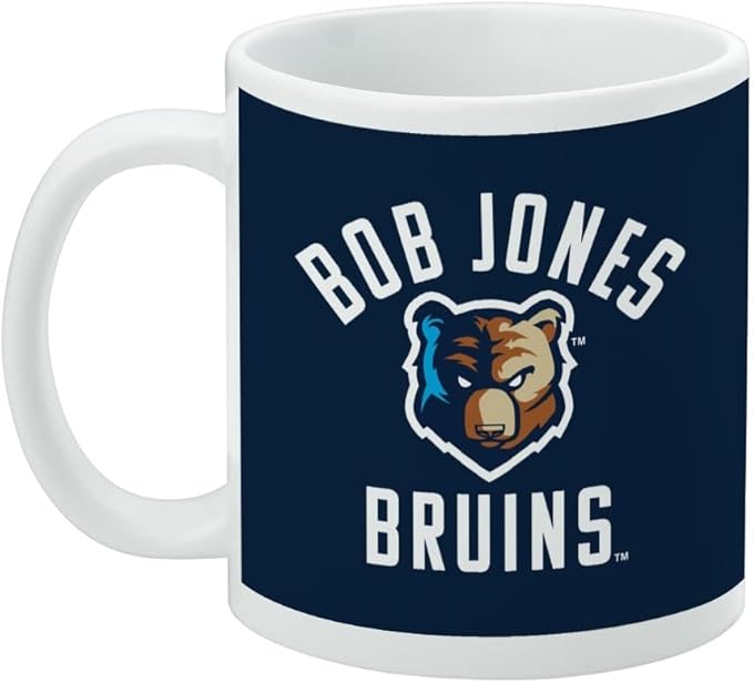 Bob Jones University Bruins Logo Ceramic Coffee Mug, Novelty Gift Mugs for Coffee, Tea and Hot Drinks, 11oz, White