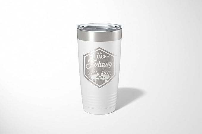 Wrestling Coach gifts, Tumbler, Coach tumbler, Wrestling gifts, Coach Beer glass, Coach gift, Wrestling Coach, Coach gifts, Wrestling Coach (Wrestling Hexagon, White, 20oz Tumbler)