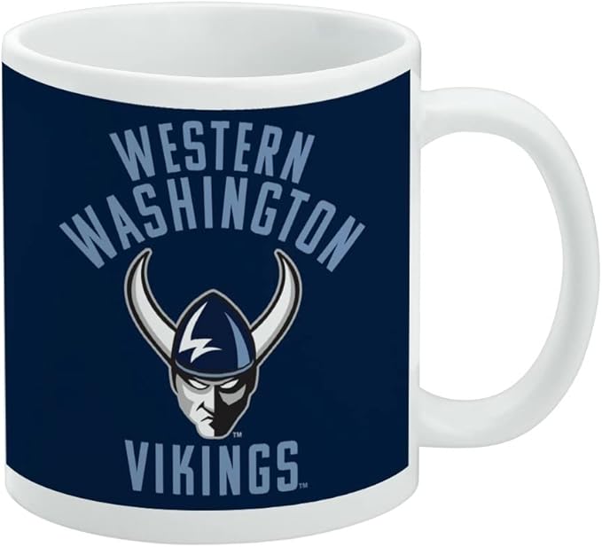 Western Washington University Vikings Logo Ceramic Coffee Mug, Novelty Gift Mugs for Coffee, Tea and Hot Drinks, 11oz, White