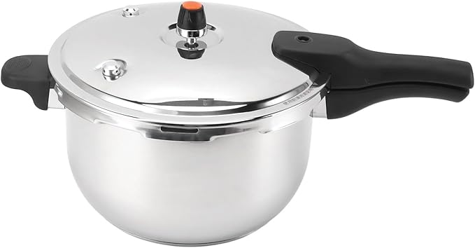Yoidesu Stainless Steel Pressure Cooker with Safety Valve, 80KPA, Multifunctional Design for Efficient and Fast Cooking (12L)