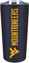 Campus Colors NCAA Stainless Steel Tumbler perfect for Gameday - 18 oz - Double Walled - Keeps Drinks Perfectly Insulated (West Virginia Mountaineers - Navy)