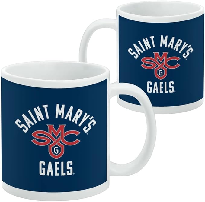 Saint Mary's College Gaels Logo Ceramic Coffee Mug, Novelty Gift Mugs for Coffee, Tea and Hot Drinks, 11oz, White
