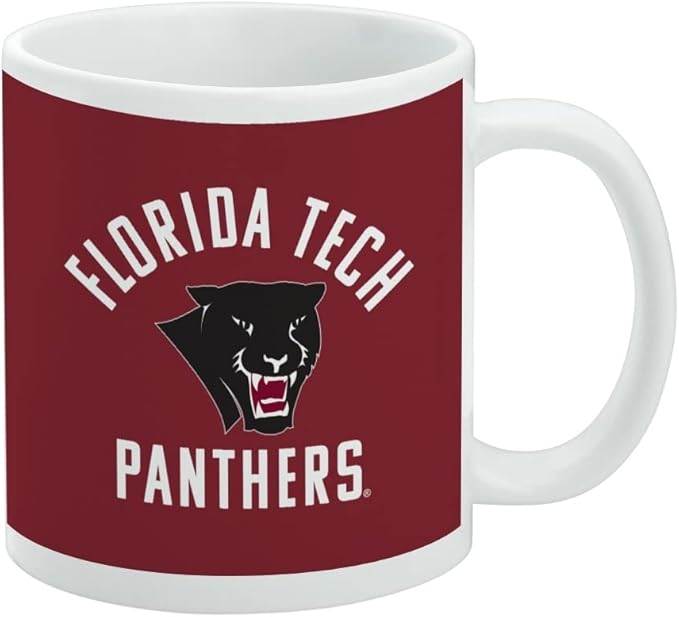 Florida Institute of Technology Panthers Logo Ceramic Coffee Mug, Novelty Gift Mugs for Coffee, Tea and Hot Drinks, 11oz, White