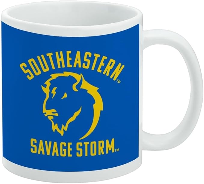 Southeastern Oklahoma State University Savage Storm Logo Ceramic Coffee Mug, Novelty Gift Mugs for Coffee, Tea and Hot Drinks, 11oz, White
