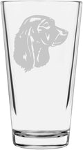 German Spaniel Deutscher Wachtelhund Custom Personalized Dog Themed Etched All Purpose 16oz Pint Glass