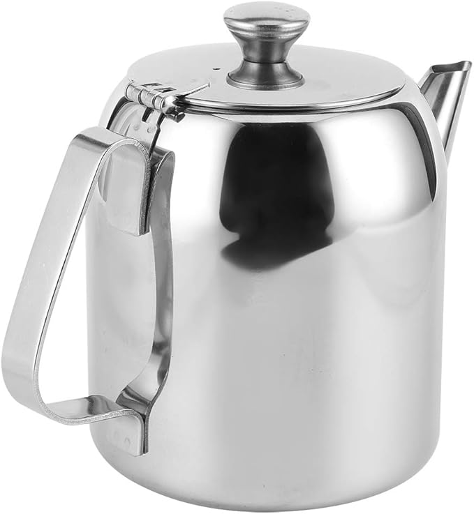 Stainless Steel Tea Kettle, 20oz or 32oz Kettle Coffee Pot Teapot Cold Kettle Short Spout for Hotel Restaurant, Living Room, Office (32 ounces)