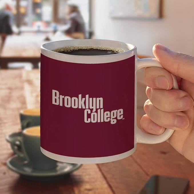 Brooklyn College Bulldogs Logo Ceramic Coffee Mug, Novelty Gift Mugs for Coffee, Tea and Hot Drinks, 11oz, White