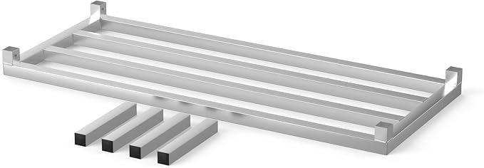 48" Long x 20" Wide | Height: 12" Off The Floor Aluminum Dunnage Rack | Storage in Restaurant, Kitchens and Garages and More!