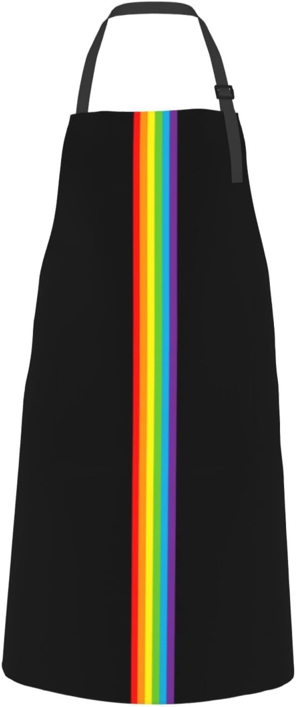 LGBT Aprons Gay Aprons with Pockets and Adjustable Rainbow Apron for Gardening Cooking Kitchen