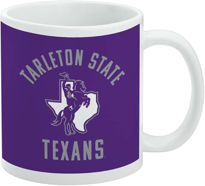 Tarleton State University Texans Ceramic Coffee Mug, Novelty Gift Mugs for Coffee, Tea and Hot Drinks, 11oz, White