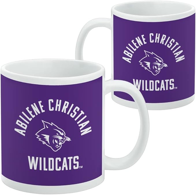 Abilene Christian Wildcat Ceramic Coffee Mug, Novelty Gift Mugs for Coffee, Tea and Hot Drinks, 11oz, White