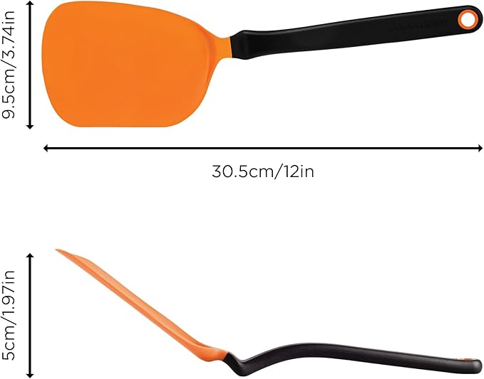 Dreamfarm Chopula –Super Flexible Chopping Sit Up Spatula – Safe for Non-Stick One Size Orange