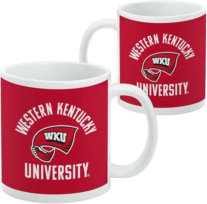 Western Kentucky Hilltopper Ceramic Coffee Mug, Novelty Gift Mugs for Coffee, Tea and Hot Drinks, 11oz, White