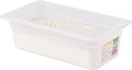 Restaurantware Food Pans Pack of 10 Plastic Rectangle Food Containers 1/3 Size with Traceability Label, Storage Containers Dishwashable Hot Cold Friendly for Restaurants Buffet Commercial Use
