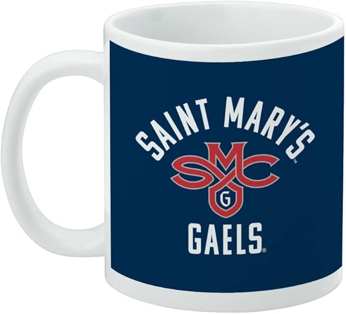 Saint Mary's College Gaels Logo Ceramic Coffee Mug, Novelty Gift Mugs for Coffee, Tea and Hot Drinks, 11oz, White