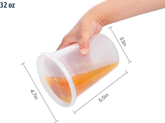 EDI Plastic Deli Food Storage Containers - 8 oz (20 sets), 16 oz (20 sets), 32 oz (10 sets) with Airtight Lids, Deli Containers Bundle