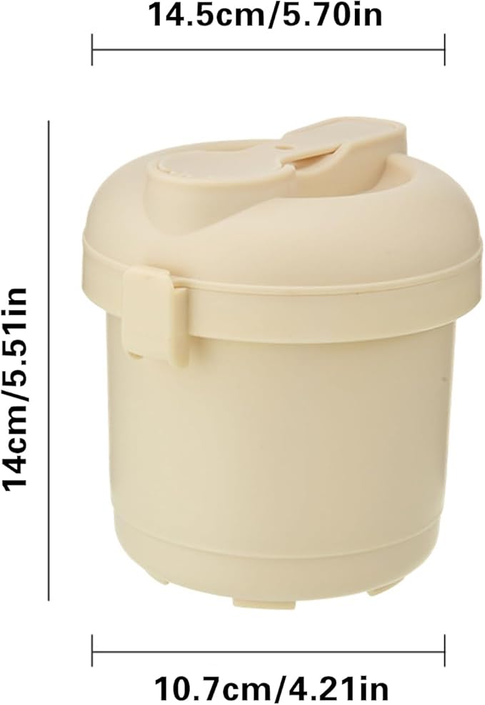 BestYiJo Microwave Rice Cooker Steamer with Removable Dividers & Spoon - Perfect for Cooking Rice, Steaming Vegetables and Reheating Food - Ideal for Students, Professionals, Families