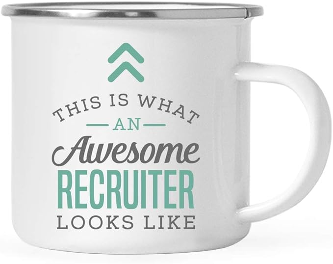 Andaz Press 11oz. Stainless Steel Campfire Coffee Mug Gift, This Is What An Awesome Recruiter Looks Like, 1-Pack, Birthday Gift Ideas Coworker, Includes Gift Box Recruiter Mug Funny Recruiter Gifts