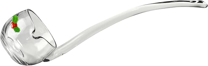 Artland Holly Days Punch Glass Ladle - Festive Holiday Kitchenware for Serving Punch, Soup, Sauces, and More - Elegant, Ergonomic Handle, Dishwasher Safe, Excellent Holiday Gift