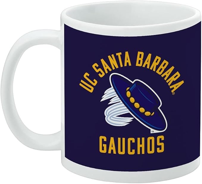 UC Santa Barbara Gauchos Ceramic Coffee Mug, Novelty Gift Mugs for Coffee, Tea and Hot Drinks, 11oz, White