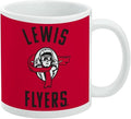 Lewis University Flyers Logo Ceramic Coffee Mug, Novelty Gift Mugs for Coffee, Tea and Hot Drinks, 11oz, White
