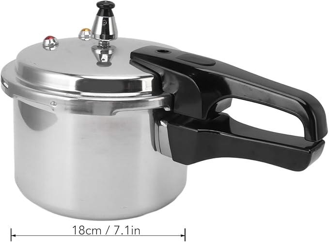 Stovetop Aluminum Pressure Cooker, 3 Liter 18cm Bottom Small Pressure Canner with Lid Easy to Small Canning Pot for Gas Stove, for Home, Commercial