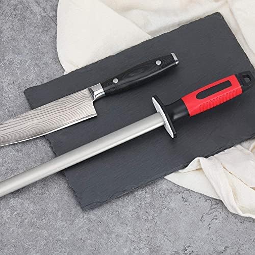 Kota Japan 12-inch Professional Diamond Rod with Carbon Steel Core Dual Grit Sharpener Stick - Coarse Diamond Honing & Fine Ceramic Polishing for Chef, Kitchen, Hunting Knives and other Tools