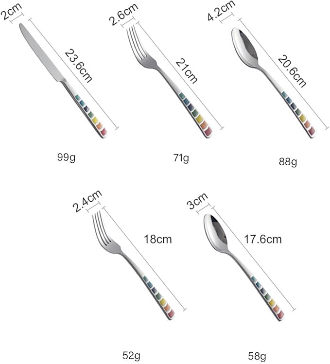 Unique Colorful Silverware Set for 4, Modern Stainless Steel Flatware Cutlery Tableware Utensil Set Knives Forks Spoons,Dinnerware Sets for Christmas Party Kitchen Wedding Gifts 16-piece