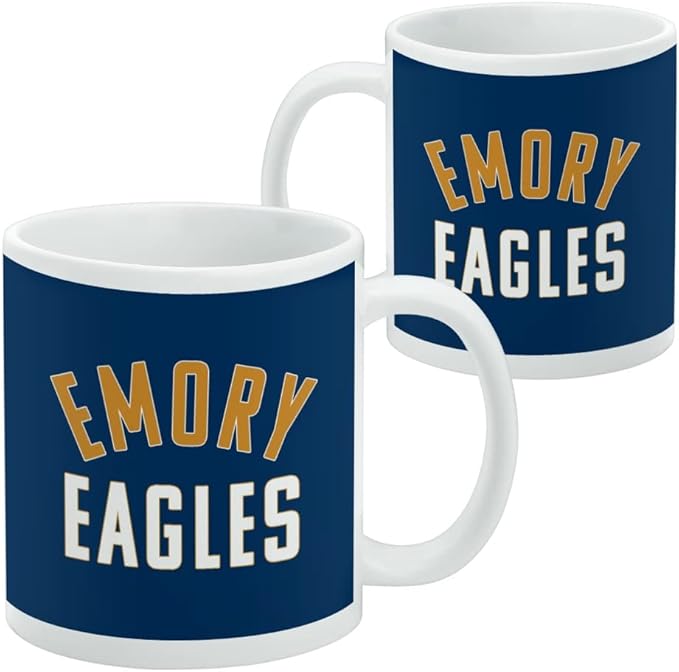 Emory University Eagles Logo Ceramic Coffee Mug, Novelty Gift Mugs for Coffee, Tea and Hot Drinks, 11oz, White
