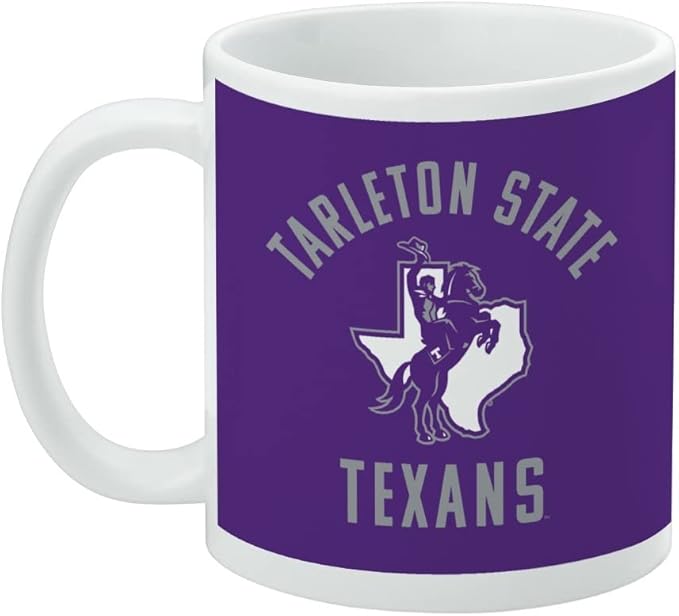Tarleton State University Texans Ceramic Coffee Mug, Novelty Gift Mugs for Coffee, Tea and Hot Drinks, 11oz, White