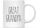 Andaz Press Simple Rustic Farmhouse Kitchen Decor 11oz. Ceramic Coffee Tea Mug Gift, Great Grandpa, 1-Pack, Birthday Christmas Gift Ideas for Family, Friends