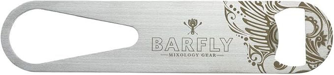 Barfly Bar Speed Opener, 7-Inch, Stainless, Black