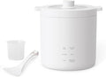 olayks Mini Rice Cooker, Small Electric Cooker 2 Cup Uncooked with 4 Cooking Functions, Ceramic Rice Cooker with 24 Hour Preset, Heat Preservation, Anti Scald Carry Handle