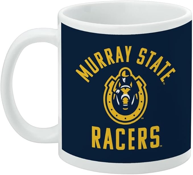Murray State University Racers Logo Ceramic Coffee Mug, Novelty Gift Mugs for Coffee, Tea and Hot Drinks, 11oz, White