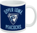 Upper Iowa University Peacocks Logo Ceramic Coffee Mug, Novelty Gift Mugs for Coffee, Tea and Hot Drinks, 11oz, White