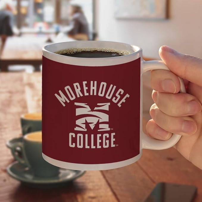 Morehouse College Maroon Tigers Logo Ceramic Coffee Mug, Novelty Gift Mugs for Coffee, Tea and Hot Drinks, 11oz, White