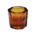 Smart Dappen Dish - Premium Glass Mixing Dish - Sold in 4 Packs - Multiple Color Options (Amber)