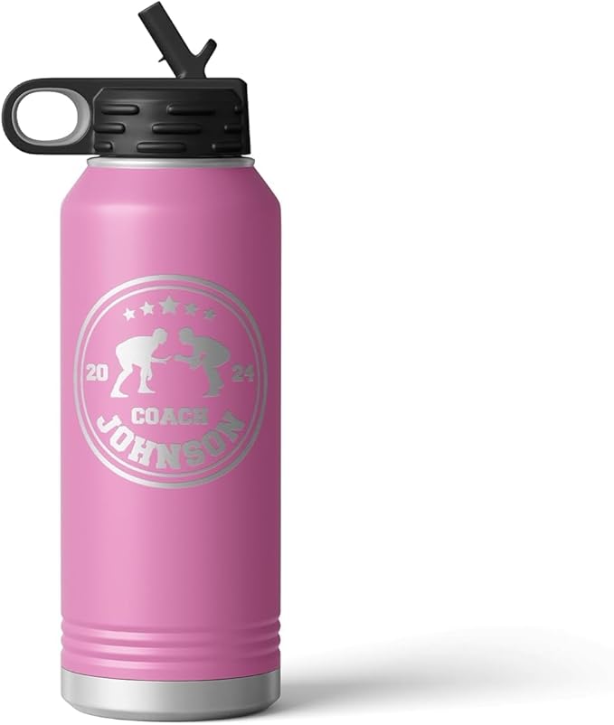 Wrestling Coach gifts, Tumbler, Coach tumbler, Wrestling gifts, Coach Beer glass, Coach gift, Coach gifts, Wrestling Coach (Wrestling Circle, Lilac, 32oz Water Bottle)