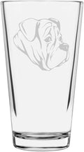 Olde English Bulldogge Custom Personalized Dog Themed Etched All Purpose 16oz Pint Glass
