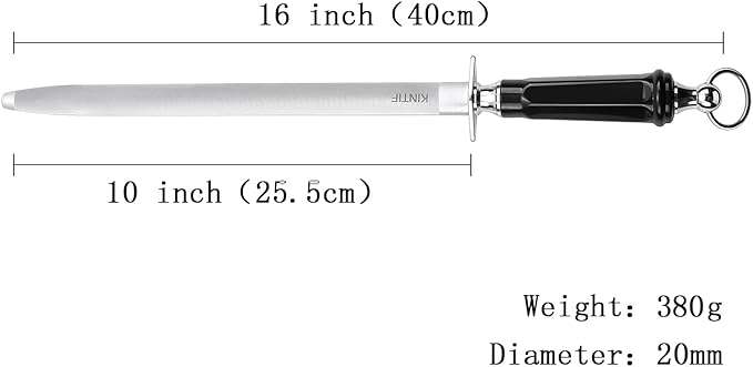 Honing Steel Professional Knife Sharpeners,10 inch Sharpening Steel Honing Rod,High Carbon Sharpening Rod, Fine Lines, High hardness,Wear Resistant, knife sharpening