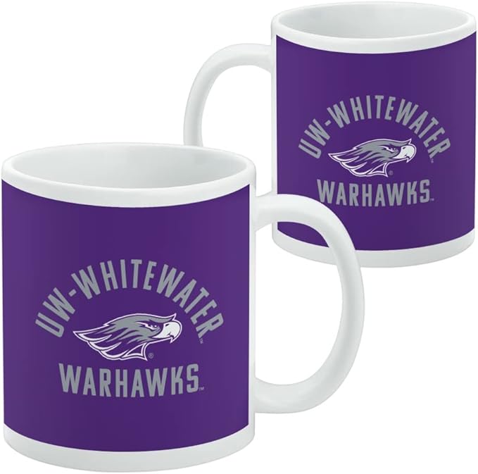UW Whitewater Warhawks Logo Ceramic Coffee Mug, Novelty Gift Mugs for Coffee, Tea and Hot Drinks, 11oz, White