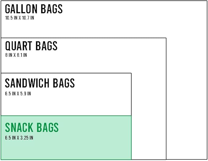 Snack Storage Zip Bags for Food On the Go, 500 Count, Freshness Easy Open Reclosable Clear Plastic Bags