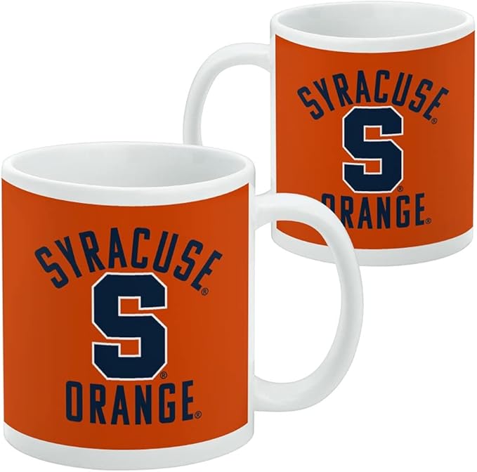 Syracuse University Orange Ceramic Coffee Mug, Novelty Gift Mugs for Coffee, Tea and Hot Drinks, 11oz, White