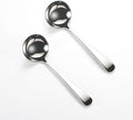 Small Soup Ladles,Sauce Gravy Soup Spoon Ladles,2 Pack SUS 304 Non-magnetic Stainless Steel 7.6" Round (Color:Silver).
