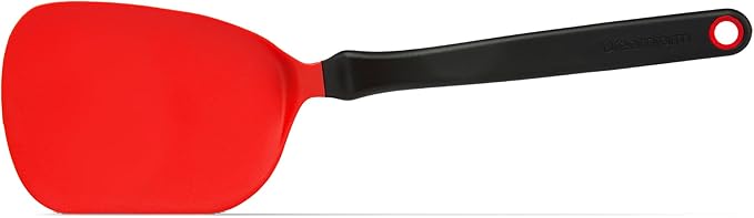 Dreamfarm Chopula Non-Stick-Safe Super-Flexible Sit-Up Spatula with Strong Flat Edge to Separate Food - 12" Red
