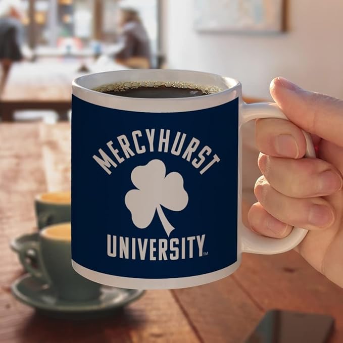 Mercyhurst University Bears Logo Ceramic Coffee Mug, Novelty Gift Mugs for Coffee, Tea and Hot Drinks, 11oz, White