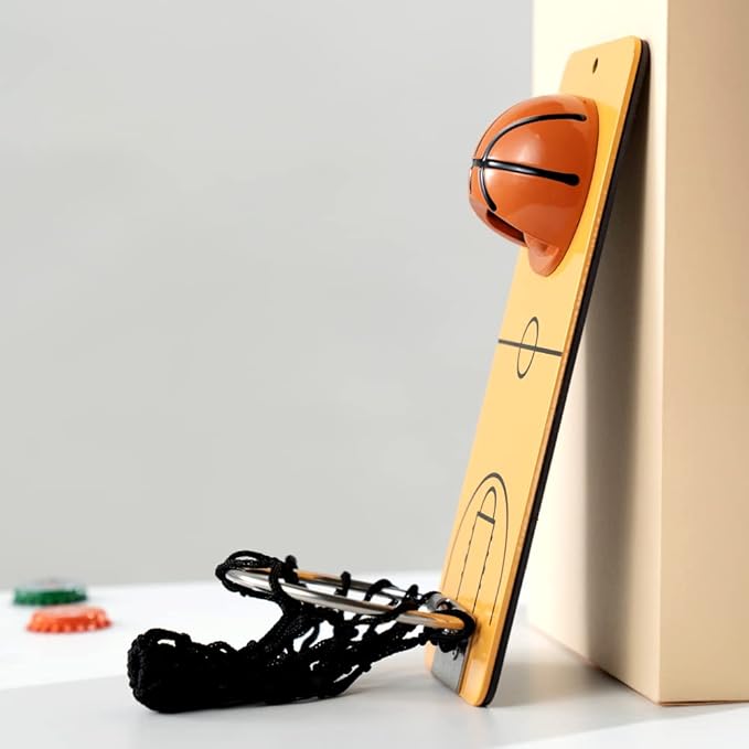 Arola Magnetic Basketball Bottle Opener, Removable Metal Wall Mounted Opener with Cap Catcher Collector, Gift for Basketball、Beer Lovers and Men, Use as Kitchen-Yard-Bar Decoration