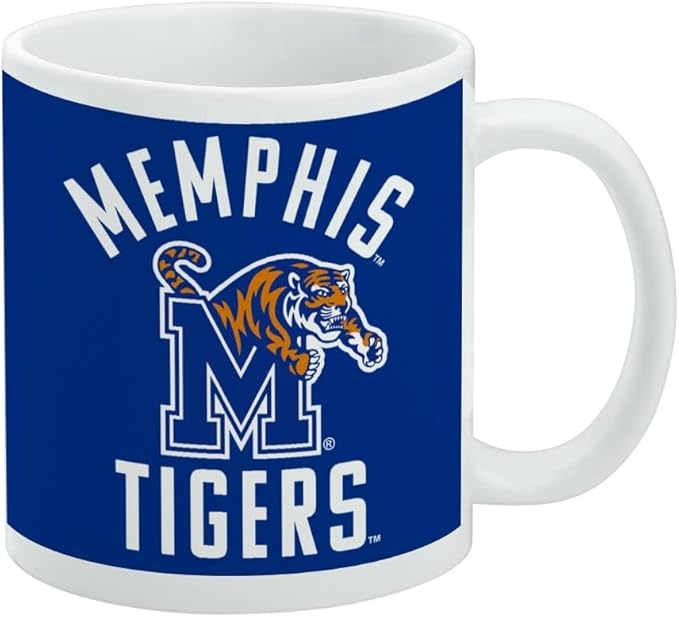Memphis Tigers Ceramic Coffee Mug, Novelty Gift Mugs for Coffee, Tea and Hot Drinks, 11oz, White