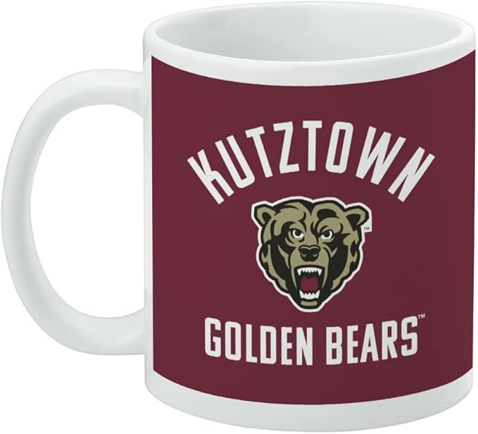 Kutztown Bear Ceramic Coffee Mug, Novelty Gift Mugs for Coffee, Tea and Hot Drinks, 11oz, White