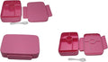 Bento Lunch Box,Container For Aduults Men Women With 6 Compartments,Lunchable Food Container With Utensils, bento box, meal prep lunch box,food holder (pink)